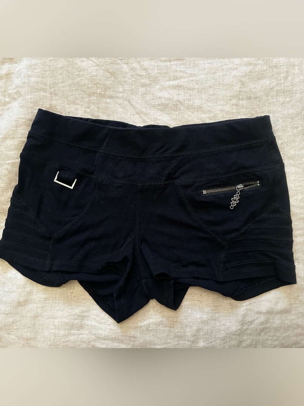 Nomads Women’s Black Shorts with Decorative Zip